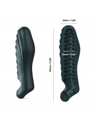 Серая силиконовая насадка на пенис с подхватом Manwan Ryzer - Manwan - в Муроме купить с доставкой