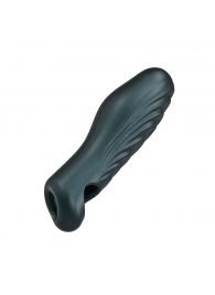 Серая силиконовая насадка на пенис с подхватом Manwan Ryzer - Manwan - в Муроме купить с доставкой