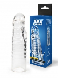 Прозрачная закрытая насадка на член - 15 см. - Sex Expert - в Муроме купить с доставкой