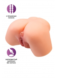 Телесный реалистичный мастурбатор-полуторс с 2 любовными входами - No Name - в Муроме купить с доставкой