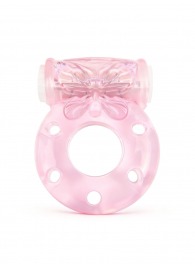 Розовое эрекционное виброкольцо с бабочкой - 1137 - в Муроме купить с доставкой