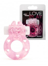 Розовое эрекционное виброкольцо в форме зайчика - 1137 - в Муроме купить с доставкой
