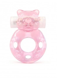 Розовое эрекционное виброкольцо в форме мишки - 1137 - в Муроме купить с доставкой