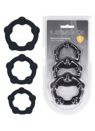 Набор из 3 эрекционных колец Beaded Silicone Cockring Set - Shots Media BV - в Муроме купить с доставкой