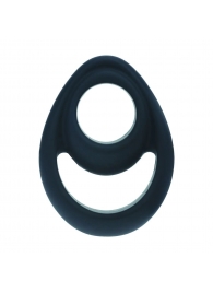 Черное эрекционное кольцо Double Ergo Silicone Cockring - Shots Media BV - в Муроме купить с доставкой