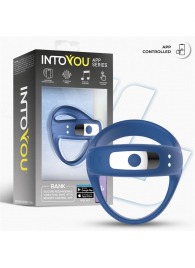 Синее интерактивное эрекционное виброкольцо Rank - Intoyou - в Муроме купить с доставкой