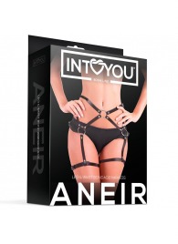 Черные стрепы на бёдра Aneir - Intoyou - купить с доставкой в Муроме