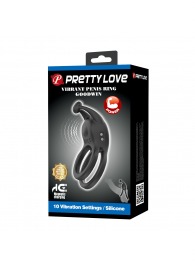 Черное перезаряжаемое виброкольцо Goodwin - Baile - в Муроме купить с доставкой