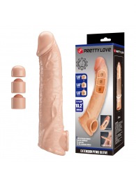 Телесный фаллоудлинитель с подхватом мошонки Silas - 26 см. - Baile - в Муроме купить с доставкой