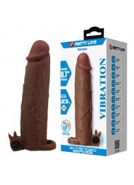 Коричневая насадка на пенис Xerxes - 22 см. - Baile - в Муроме купить с доставкой