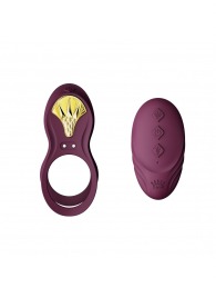 Фиолетовое эрекционное виброкольцо Bayek с пультом ДУ - Zalo - в Муроме купить с доставкой