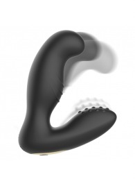 Черный вибромассажер простаты с ротацией и пультом ДУ - Ibiza - в Муроме купить с доставкой