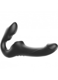 Черный безремневой страпон с 3 моторами - Ibiza - купить с доставкой в Муроме