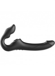 Черный безремневой страпон с 3 моторами - Ibiza - купить с доставкой в Муроме