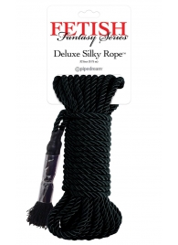 Черная веревка для фиксации Deluxe Silky Rope - 9,75 м. - Pipedream - купить с доставкой в Муроме