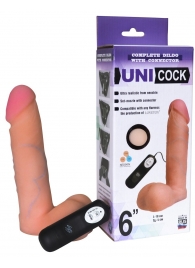 Фаллическая насадка Харнесс UNICOCK 6  с вибрацией - 18 см. - LOVETOY (А-Полимер) - купить с доставкой в Муроме