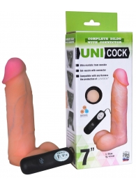 Фаллическая насадка Харнесс UNICOCK 7  с вибрацией - 19 см. - LOVETOY (А-Полимер) - купить с доставкой в Муроме