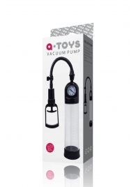 Чёрная вакуумная помпа A-toys с манометром и прозрачной колбой - A-toys - в Муроме купить с доставкой