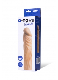 Насадка с ярко выраженной головкой и рельефным стволом - 19 см. - A-toys - в Муроме купить с доставкой