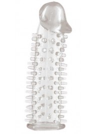 Прозрачная насадка на половой член с закрытой головкой и шипами - 12,5 см. - ToyFa - в Муроме купить с доставкой