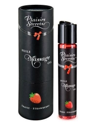 Массажное масло с ароматом клубники Huile de Massage Gourmande Fraise des Bois - 59 мл. - Plaisir Secret - купить с доставкой в Муроме