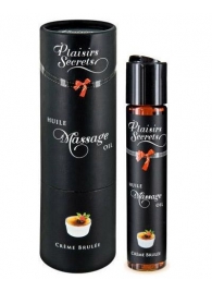 Массажное масло с ароматом крем брюле Huile de Massage Gourmande Creme Brulée - 59 мл. - Plaisir Secret - купить с доставкой в Муроме
