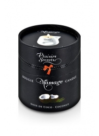 Массажная свеча с ароматом кокоса Bougie de Massage Gourmande Coco - 80 мл. - Plaisir Secret - купить с доставкой в Муроме