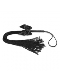 Чёрная плётка Lilly Whip Bijoux - Bijoux Indiscrets - купить с доставкой в Муроме