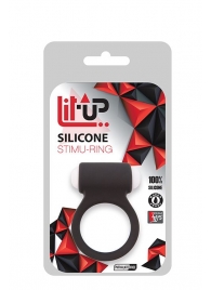 Чёрное эрекционное виброкольцо LIT-UP SILICONE STIMU RING 3 BLACK - Dream Toys - в Муроме купить с доставкой