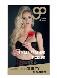 Пластиковая метелочка с красными пёрышками Small Feather Tickler - 32 см. - Blush Novelties - купить с доставкой в Муроме