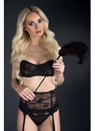 Стек с большим чёрным пером Large Feather Tickler - 65 см. - Blush Novelties - купить с доставкой в Муроме