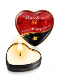 Массажная свеча с ароматом ванили Bougie Massage Candle - 35 мл. - Plaisir Secret - купить с доставкой в Муроме