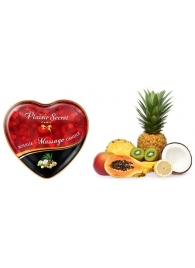Массажная свеча с ароматом экзотических фруктов Bougie Massage Candle - 35 мл. - Plaisir Secret - купить с доставкой в Муроме