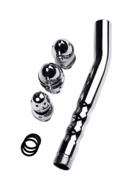 Металлический анальный душ с тремя насадками - ToyFa - купить с доставкой в Муроме