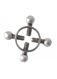 Серебристые зажимы для сосков на винтах - ToyFa - купить с доставкой в Муроме