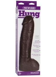 Большая насадка для трусиков Vac-U-Lock Realistic Hung - 31,7 см. - Doc Johnson - купить с доставкой в Муроме