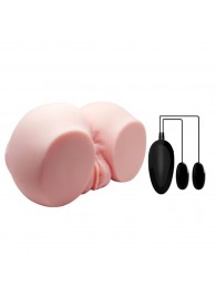 Телесный мастурбатор с двумя любовными тоннелями и вибрацией - Baile - в Муроме купить с доставкой