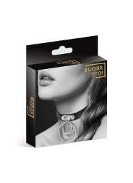 Черный чокер с двумя кольцами - Bijoux Pour Toi - купить с доставкой в Муроме