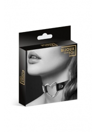 Чёрный чокер с кольцом в форме сердца - Bijoux Pour Toi - купить с доставкой в Муроме
