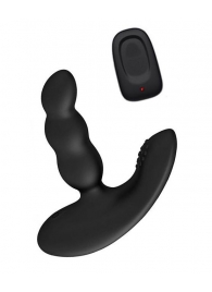 Черный силиконовый стимулятор простаты Levett Nitoc с пультом ДУ - Levett - в Муроме купить с доставкой