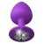 Фиолетовая анальная пробка со стразом Her Little Gem Large Plug - 9,5 см. - Pipedream - купить с доставкой в Муроме