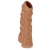 Телесная насадка с венками и открытой головкой Nude Sleeve L - 14 см. - KOKOS - в Муроме купить с доставкой