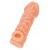Телесная закрытая насадка с венками Cock Sleeve Size L - 17,6 см. - KOKOS - в Муроме купить с доставкой