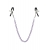 Зажимы для сосков с фиолетовой цепочкой Sweet Caress Nipple Chain - Sweet Caress - купить с доставкой в Муроме