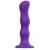 Фиолетовая насадка Strap-On-Me Dildo Geisha Balls size XL - Strap-on-me - купить с доставкой в Муроме