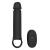 Черная насадка-удлинитель с вибрацией Vibrating Extender With Remote - Dream Toys - в Муроме купить с доставкой