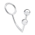 Кольцо на пенис с анальным стимулятором Two Bead Stainless Steel Anal Hook   Cock Ring - BlueLine - в Муроме купить с доставкой