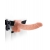 Телесный полый страпон с вибрацией Vibrating Hollow Strap-On with Balls - 24 см. - Pipedream - купить с доставкой в Муроме