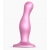 Розовая насадка Strap-On-Me Dildo Plug Curvy size M - Strap-on-me - купить с доставкой в Муроме