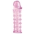 Гелевая розовая насадка на фаллос с шипами - 12 см. - Toyfa Basic - в Муроме купить с доставкой